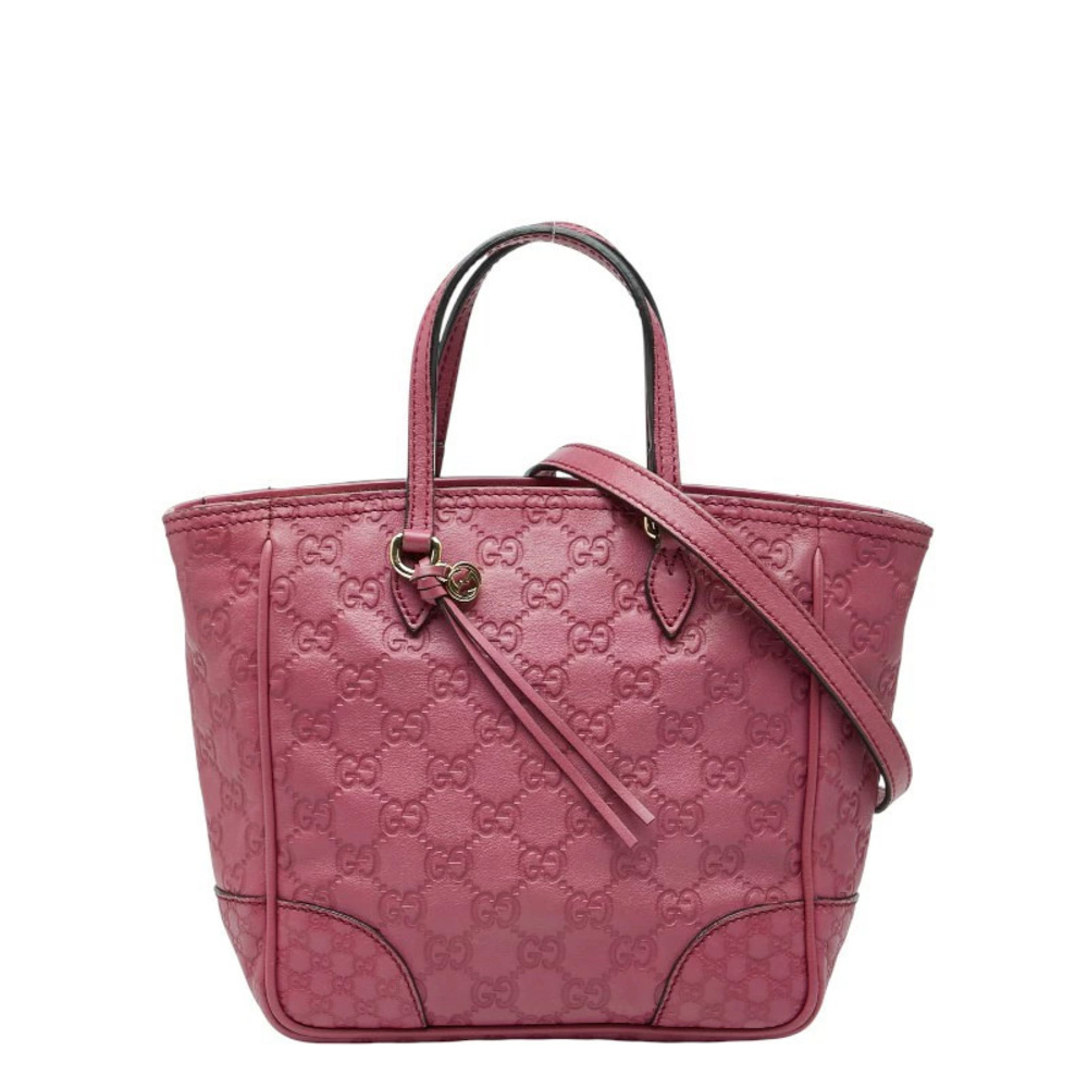 Gucci Guccissima 2way Shoulder Bag Purple Leather